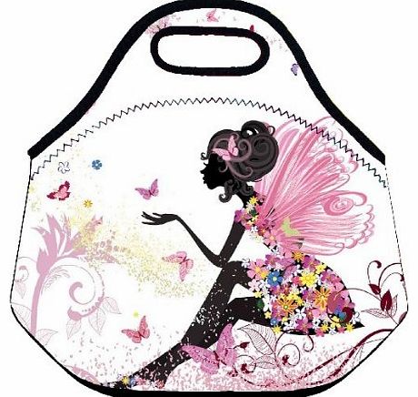 Colorfulbags The butterfly fairy Kids Insulated Soft Lunch box Neoprene Food Bag lunchbox Cooler warm Pouch Tote Handbag for school work office