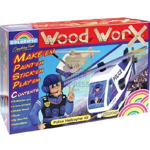 Wood Worx Kit Police Helicopter