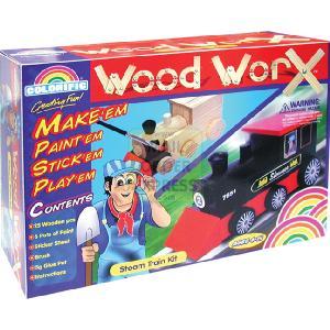 Colorific Wood Worx Kit Steam Train