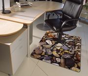 Chair Mat for Floor Protection with Printed Design 1220x920mm Pebbles Ref 229220ECPB