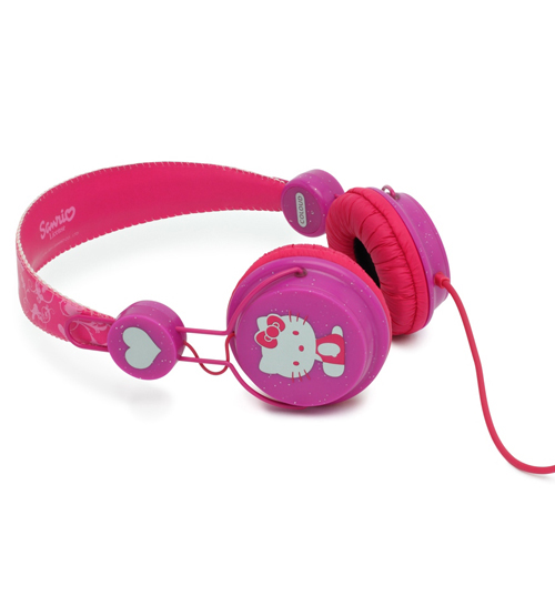 Pink Hello Kitty Glitter Headphones from Coloud