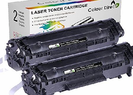 Colour Direct Twin Pack Toner Cartridge for HP Q2612A 12A LaserJet 1010 1012 1015 1018 1020 1022 3010 3015 3020 3030 3050 3052 3055 M1005