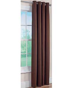 Colour Match Lima Chocolate Eyelet Curtains-90 x