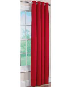 Lima Poppy Red Eyelet Curtains -90