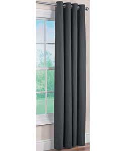 Lima Ring Top Jet Black Curtains