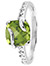 9ct white gold diamond and peridot ring
