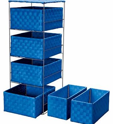 4 + 2 Storage Baskets - Marina Blue