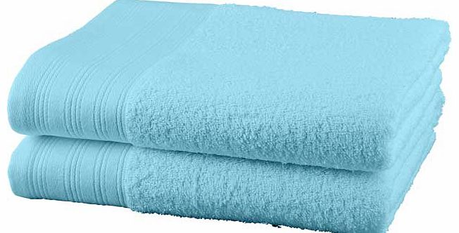 Pair of Bath Towels - Jellybean Blue