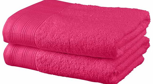 Pair of Hand Towels - Funky Fuchsia