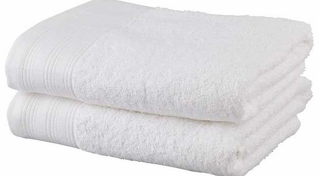 Pair of Hand Towels - Super White
