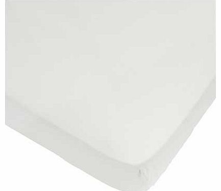 ColourMatch Super White Fitted Sheet - Double