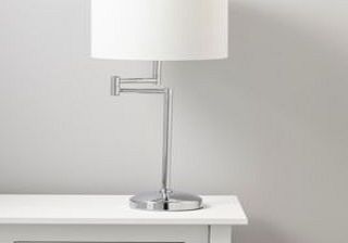 Einthoven Swing Arm Chrome Effect Table Lamp