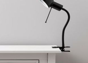 Colours Tutti Goose Neck Black Clip-On Desk Lamp
