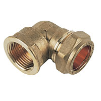 Female Iron Elbow Compression Fitting 22mmand#1534;andquot;