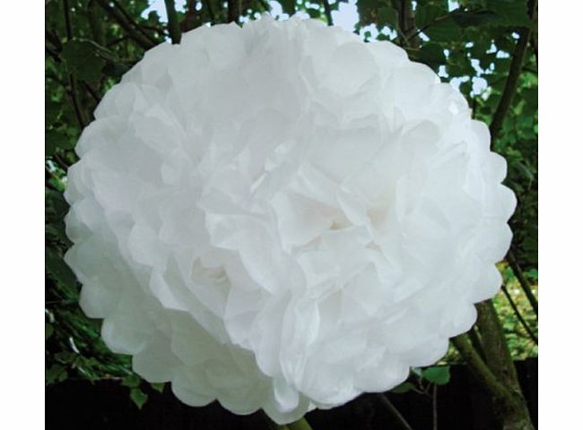 Come2Buy Come 2 Buy - Pack of 5/10 DIY Tissue Paper Flower Pom Poms Perfect For Christmas Wedding And Birthday Party Decorations Decor - 8`` 5pcs White
