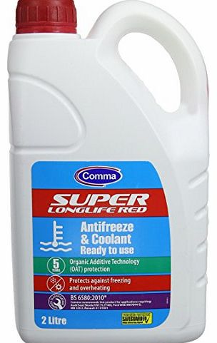 Comma SLC2L 2L Super Red Ready to Use Antifreeze and Coolant