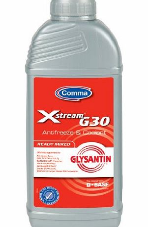 Comma XSM1L 1L Xstream G30 Antifreeze and Coolant Ready Mixed