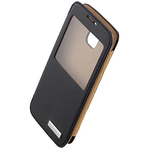  Designer / Premium Leather Flip Case Black for Samsung Galaxy S5, licensed Cloth with Pda-Punkt