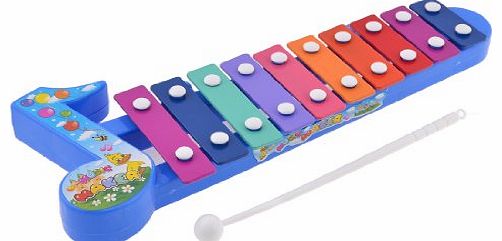 COMO Colorful 10 Tone Beat Percussion Xylophone Toy for Kids Children