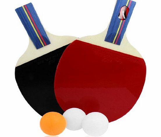 Penhand Grip Red Black Rubber Ping Pong Penhold Table Tennis Paddle