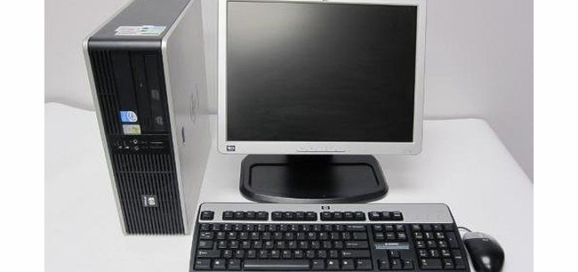 Compaq WIFI Enabled HP DC5750 Desktop Tower PC Computer Full System - AMD Athlon 3500  2Ghz - 2Gb Ram - 40Gb hard drive - DVD - Windows XP Pro - 17`` inch flat screen monitor