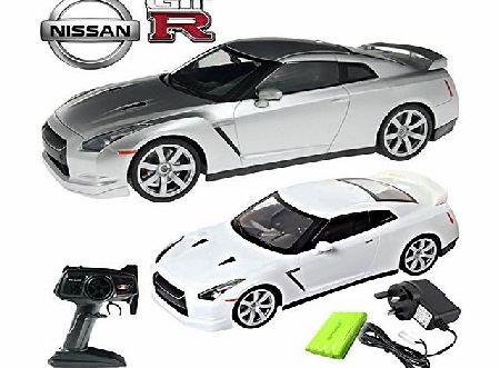 Comtech Official Licensed CM-2110 1:14 NISSAN GTR R35 Radio Controlled RC Electric Car - Ready to Run EP RTR - Silver / White (White)