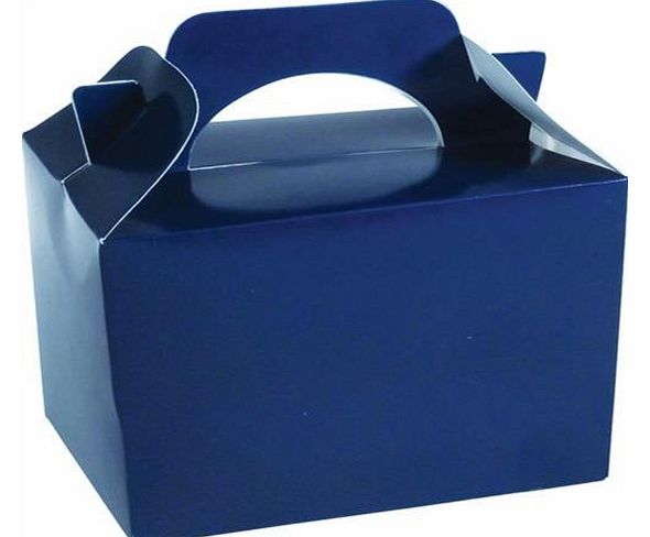 Concept4u 10 x ROYAL BLUE Kid Childrens Plain Activity Food Loot Favour Birthday Party Bag Gift Box Wedding Toy Christmas