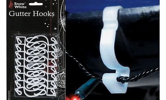 Concept4u Giant Gutter Hooks 16 Icicle Light Christmas Party Decoration Hanging Xmas Lights Outdoor