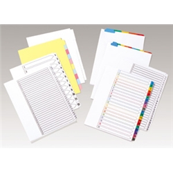 Subject Dividers 10 Part Unpunched