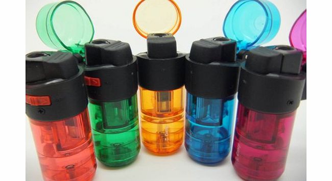 Coney Large Tank Lighter With Flame Lock Windproof Lighter Electronic Refillable Jet Gas Turbo, Red, Blue, Green, Orange, Purple, Novelty, Blowtorch Lighter