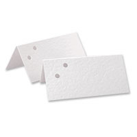 Confetti 10 blank white 2-hole place cards