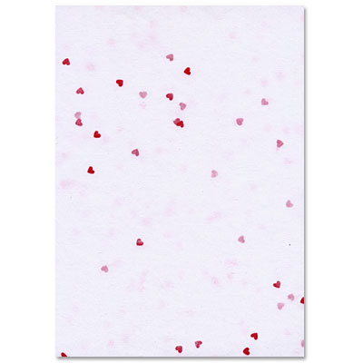 Confetti A4 exotic red hearts paper pack 10