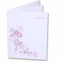A6 pink blossom invitations pk10