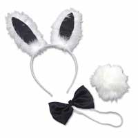 Confetti black and white bunny set