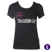 Black bridesmaid t-shirt S