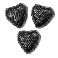 Confetti Black chocolate foil hearts 500g
