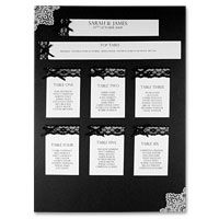 Black/white lace table planner kit