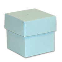 Confetti Blue ribbed favour boxes - pk 10
