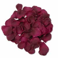 Burgundy fabric petals