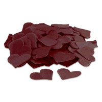burgundy heart shaped confetti