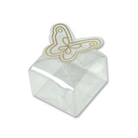 Butterfly clear favour box pack of 10