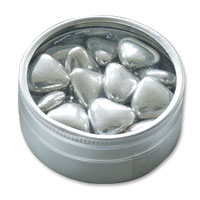 Confetti clear mini favour tins-pack of 10