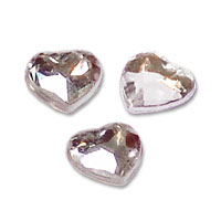Confetti Clear mini heart jewels