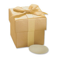 Confetti deluxe gold ribbon favour boxes - pack of 10