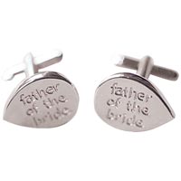 Father of the bride silver nickel plated cufflinks