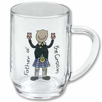Confetti Father of the groom with kilt pint glass tankard