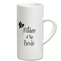 Confetti Fine bone china `ather of the Bride`mug.