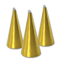 Confetti gold cone poppers