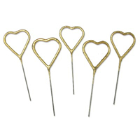 Gold heart sparklers (x8)