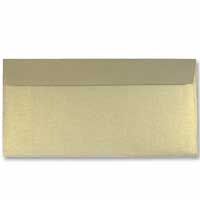 Gold metallic DL envelopes pk of 10